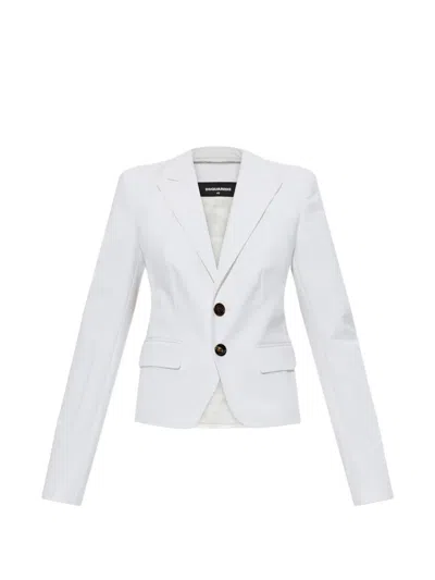 Dsquared2 Single-breasted Blazer In White
