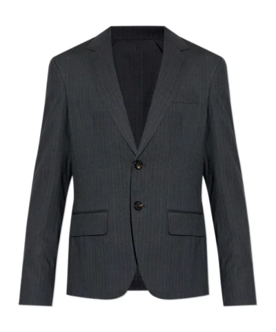 Dsquared2 Single-breasted Pinstripe Blazer In Black