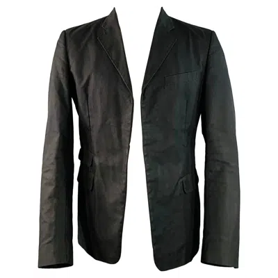 Pre-owned Dsquared2 Size 40 Black Studded Cotton Blend Studded Notch Lapel Open Front Sport Coat