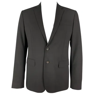 Pre-owned Dsquared2 Size 44 Black Wool Blend Notch Lapel Sport Coat