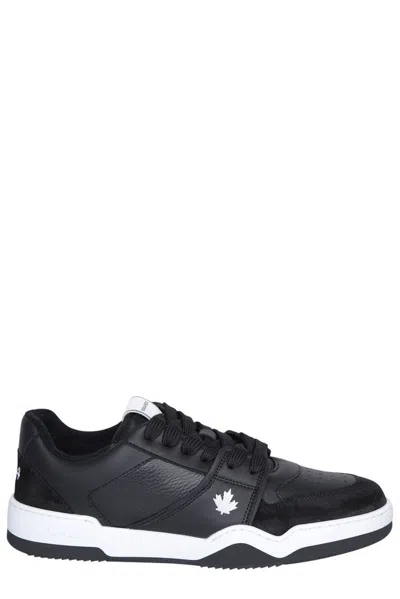 Dsquared2 Man Sneakers Black Size 9 Calfskin
