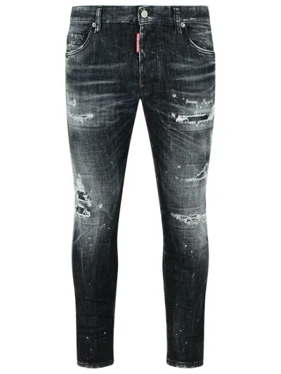 Dsquared2 'skater Bleached' Black Cotton Jeans