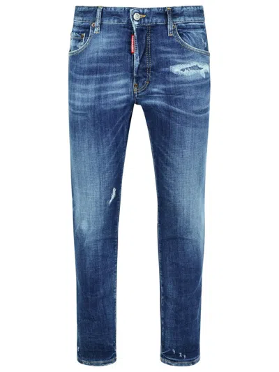 DSQUARED2 DSQUARED2 'SKATER' BLUE COTTON JEANS
