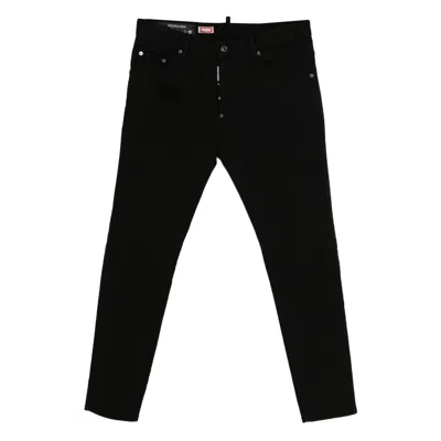 Dsquared2 Skater Button-up Jeans In Black