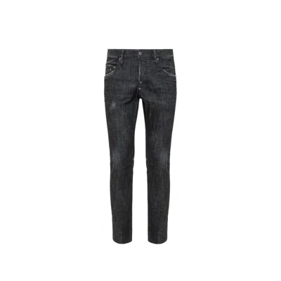 Dsquared2 Distressed Slim-fit Jeans In Black