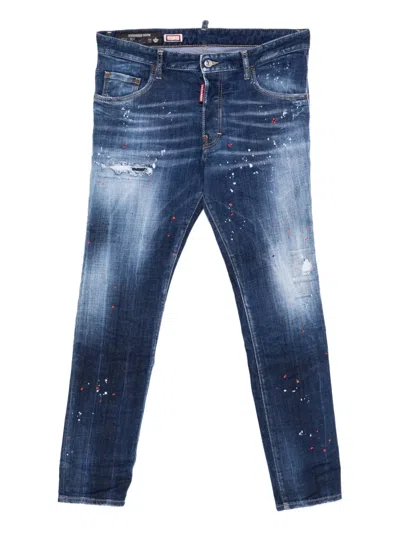 Dsquared2 Dsquared Men Stretch Cotton Jeans In Blue