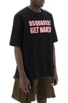 Dsquared2 Skater Fit Printed T-shirt In Black
