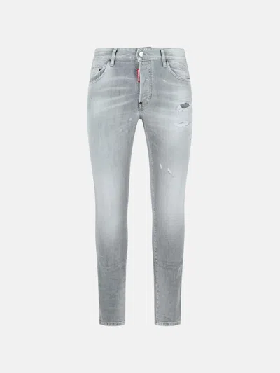 Dsquared2 'skater' Grey Cotton Denim Jeans In Gray