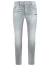 Dsquared2 'skater' Grey Cotton Denim Jeans In Gray