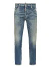Dsquared2 Faded Skater Jean Trousers Whiskering Effect In Blue