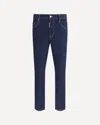 Dsquared2 Blue Jeans With Belt Loops And Logo Patch On The Rear In Denim Man In Blue