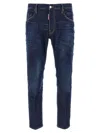 Dsquared2 Blue Jeans With Belt Loops And Logo Patch On The Rear