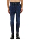 Dsquared2 Man Jeans Blue Size 30 Cotton, Elastane In Burgundy
