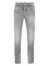 Dsquared2 Dsquared Grey Stretch Denim Skater Jeans In Gray