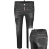 Dsquared2 Distressed Skater Jeans In Black