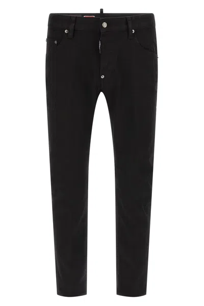 Dsquared2 Skater Jeans Trousers Straight Leg Belt Loops In Black