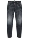 Dsquared2 Brushed Steel Wash Tidy Biker Jeans In Black  