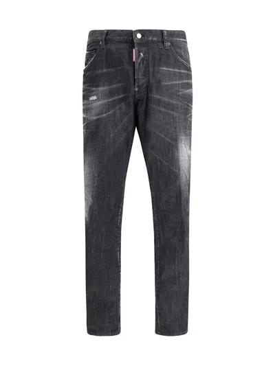 Dsquared2 Distressed Slim Fit Jeans In Black