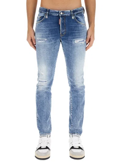 Dsquared2 Skater Jeans In Blu Denim