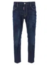 Dsquared2 Blue Jeans With Belt Loops And Logo Patch On The Rear