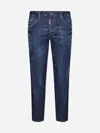 Dsquared2 Distressed Skinny Jeans In Blue