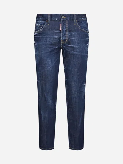 DSQUARED2 DARK CLEAN WASH SKATER JEANS