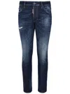 Dsquared2 Distressed Skinny Jeans In Blue