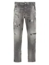 Dsquared2 Distressed Skater Jeans Paint Splatter