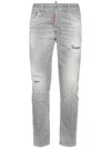 Dsquared2 Distressed Paint-splatter Jeans In Gray