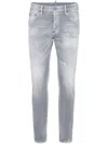 Dsquared2 Faded Grey Slim Fit Skater Jeans In Gray