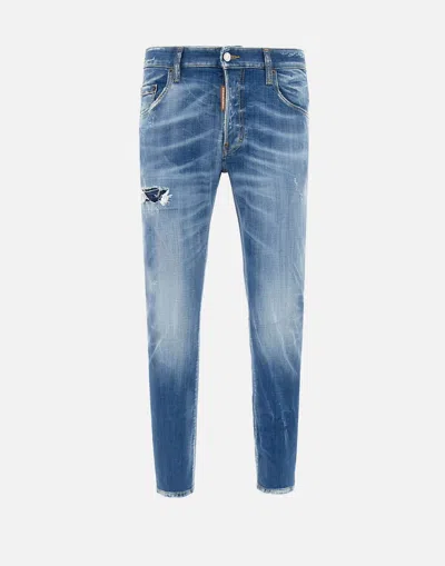 Dsquared2 Skater Jeans In Light Wash Blue