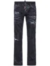 Dsquared2 Gerade Jeans Im Distressed-look In Schwarz