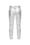 Dsquared2 Metallic-finish Jeans In Gray