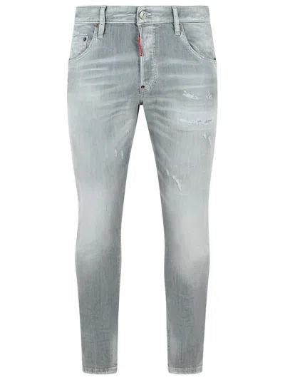 DSQUARED2 DSQUARED2 'SKATER' LIGHT GREY COTTON JEANS