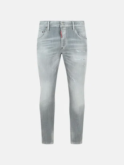 Dsquared2 'skater' Light Grey Cotton Jeans
