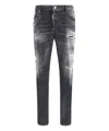 Dsquared2 "rocky Mountains Wash Skater" Jeans In Black