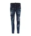 Dsquared2 Skater Slim-fit Distressed Jeans In Black