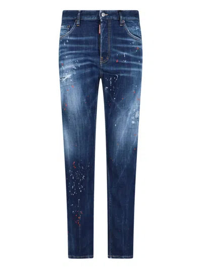 Dsquared2 Skater Slim Jeans In Navy Blue