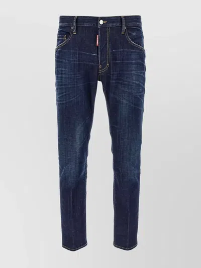 DSQUARED2 "SKATER" STYLE DENIM TROUSERS WITH BELT LOOPS