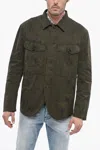 Dsquared2 Sketched Design Cotton Saharan Blazer In Green