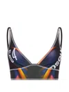 Dsquared2 Ski Leaf Triangle Bra In Multi