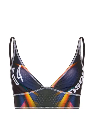 Dsquared2 Ski Leaf Triangle Bra In Multi