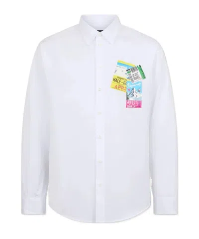 Dsquared2 Ski Pass Patch Shirt In White