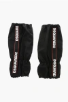 Dsquared2 Ski Technical Fabric Gaiters With Embossed Logo In Black