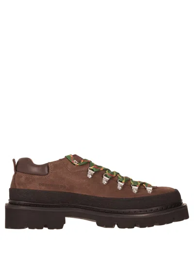 Dsquared2 Skiers Laced Up In Brown