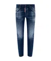Dsquared2 Skinny Cropped Distressed Jeans In Blue
