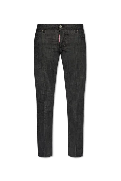 Dsquared2 Skinny Cropped Jeans In Black