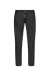 Dsquared2 Super-skinny Black Denim Jeans With Cropped Leg