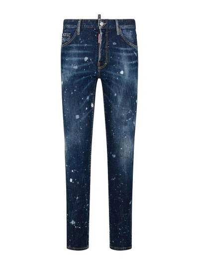 Dsquared2 Skinny Cut Indigo Jeans In Blue