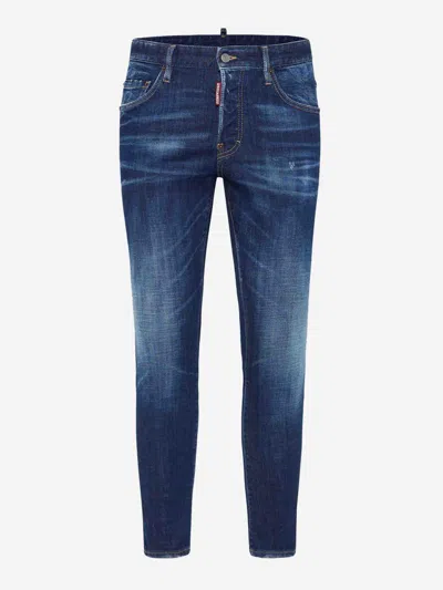 Dsquared2 Skinny Denim Jeans In Denim Dark Blue